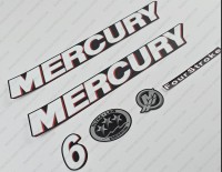 Mercury 6HP Four Stroke Outboard Decal Kit